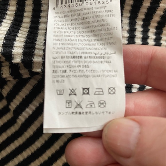 DesiguaL BLK/WHT STRIPED Knit T-Shirt Dress, S Spring Sale - Picture 3 of 6